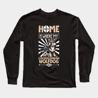 Home is with my Czechoslovakian Wolfdog Long Sleeve T-Shirt